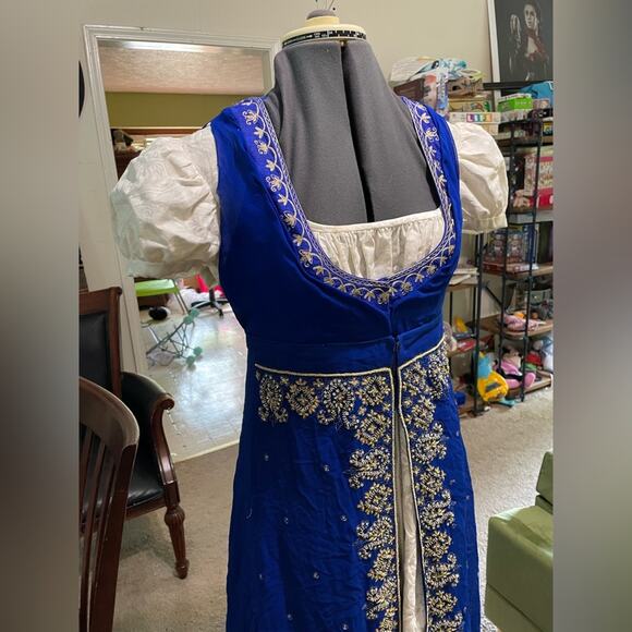 Final price* Regency blue silk pelisse over dress - Picture 2 of 9